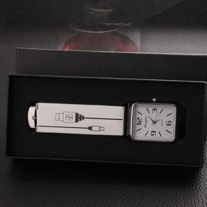 Metal electric  lighter watch
