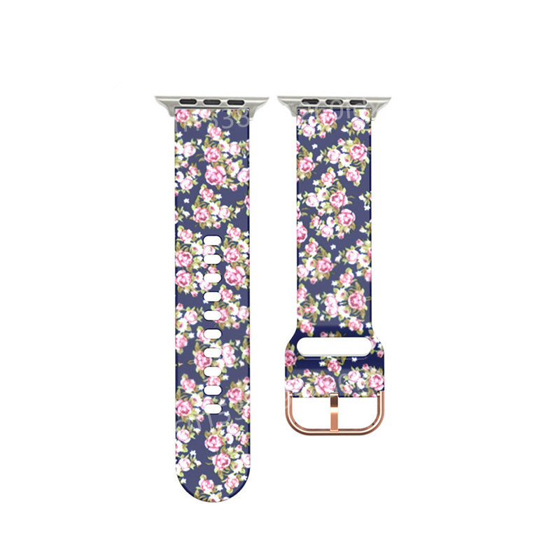 Applicable Apple Printed Silicone Strap