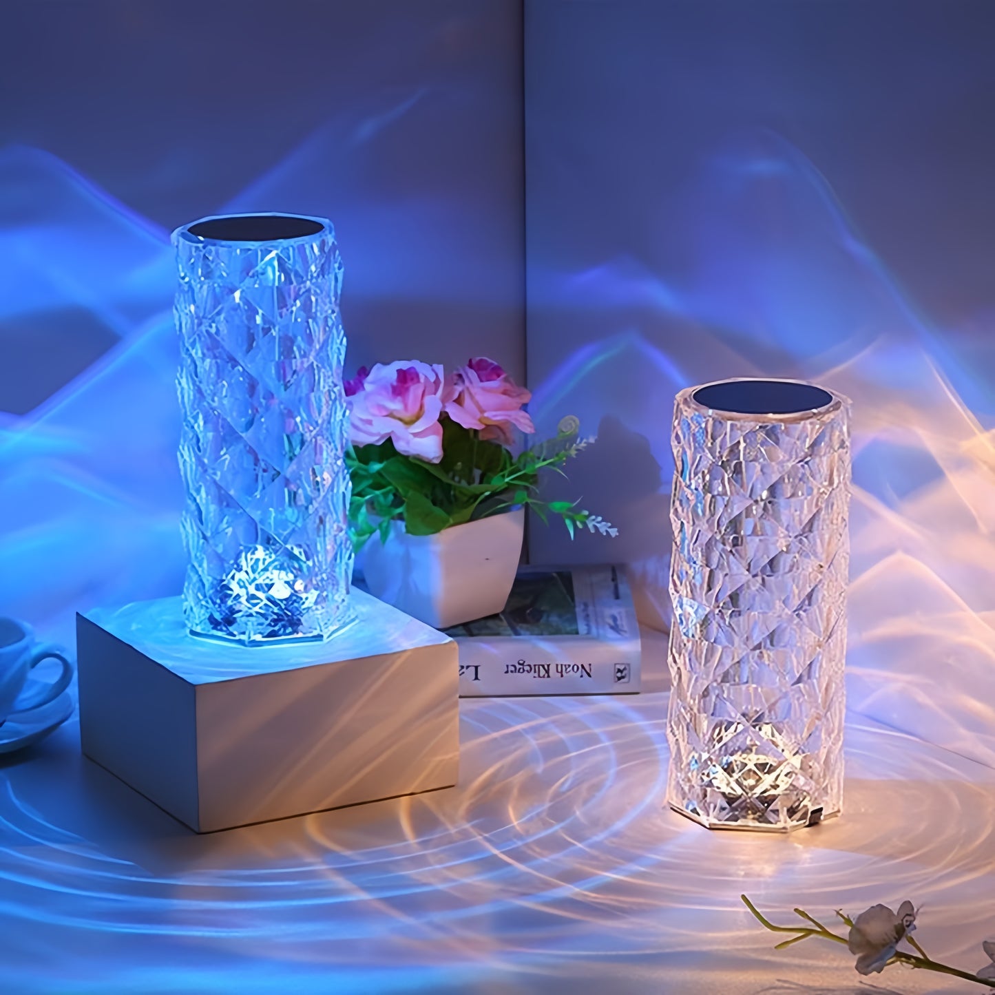 16 Colour LED Crystal Table Diamond lamp
